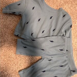 Cat & Jack Dusty Blue Waffle-Knit Baby Top